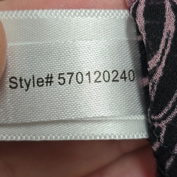 Boston‎ Proper Shirt Womens 6 Black Pink Sheer Bell Sleeve Whimsigoth Witchy Y2K - Picture 8 of 13